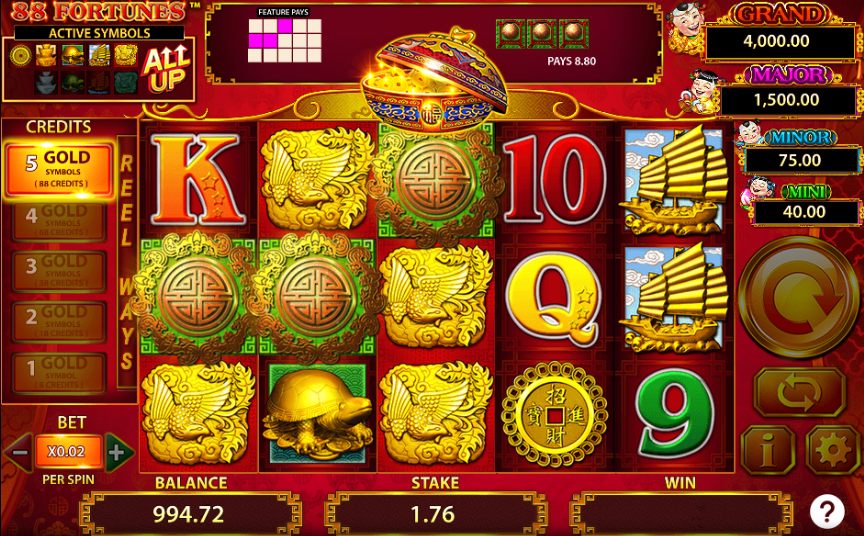 88 Fortunes Diamond Slot Machine